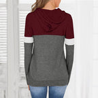 Women's V-Neck Button Causal Long Sleeve Tops Henley Blouse Loose T Shirt