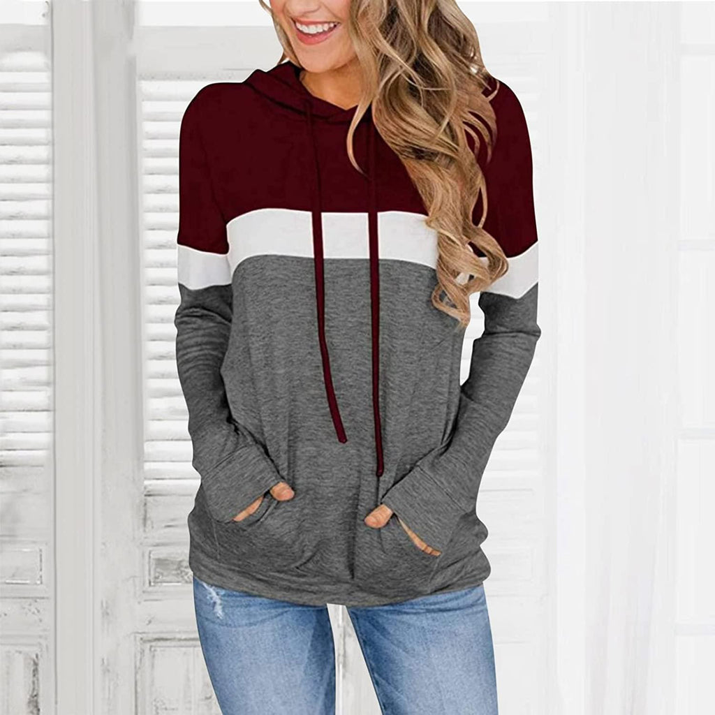 Women's V-Neck Button Causal Long Sleeve Tops Henley Blouse Loose T Shirt