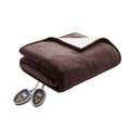 Gracie MIlls Elect Electric Blanket with 20 Heat Level Setting Controller Twin: 62x84" Chocolate -WR54-1751