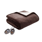 Gracie MIlls Elect Electric Blanket with 20 Heat Level Setting Controller Twin: 62x84" Chocolate -WR54-1751
