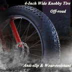 NENAGFat Tire Mountain Bike 26 Inch for Men and Women, 27 Speed Dual-Suspension Adult Mountain Trail Bikes with 4 Inch Knobby Tire, All Terrain Bicycle with Adjustable Seat &amp; Dual Disc Brake,White