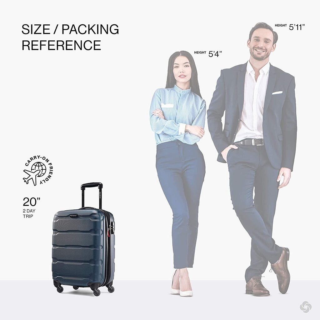 Omni PC Hardside Expandable Luggage with Spinner Wheels, Teal, Carry-On 20-Inch