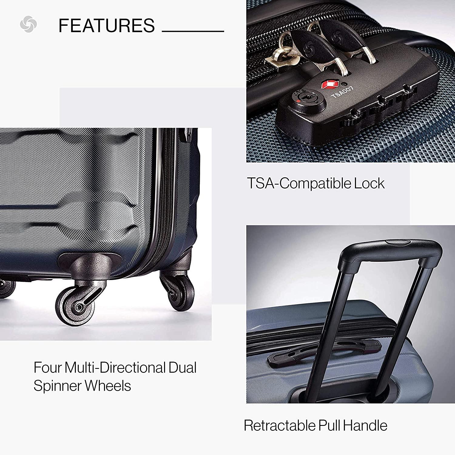 Omni PC Hardside Expandable Luggage with Spinner Wheels, Teal, Carry-On 20-Inch
