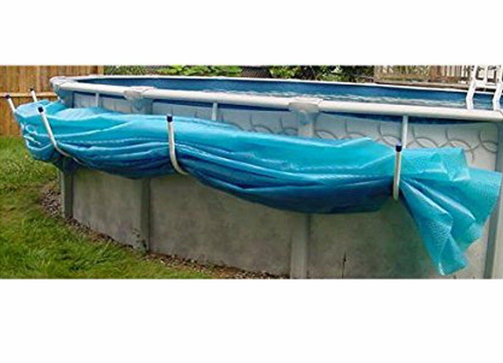 aboveground swimming pool solar blanket cover saddle - set of 5 brackets
