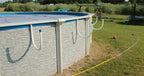 aboveground swimming pool solar blanket cover saddle - set of 5 brackets