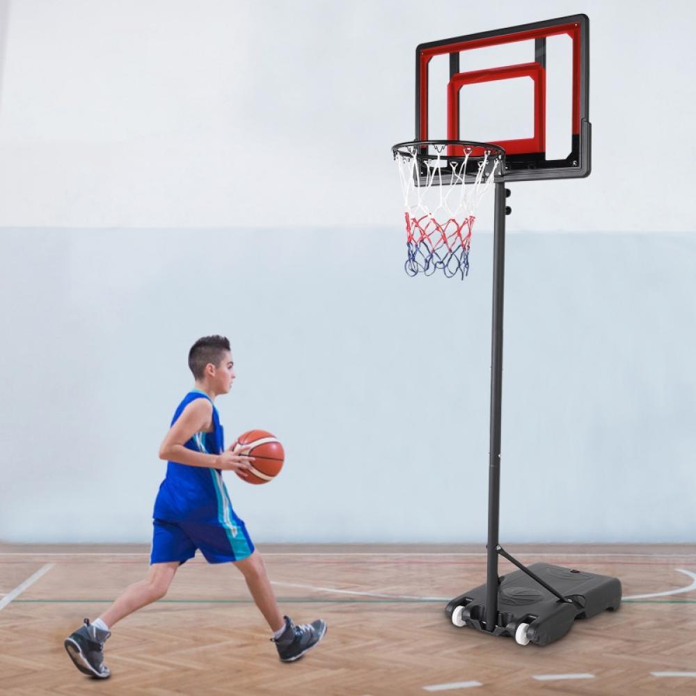Clearance Sale! In-Ground Basketball System with Adjustable-Height Tempered Glass Backboard and Pro-Style Breakaway Rim