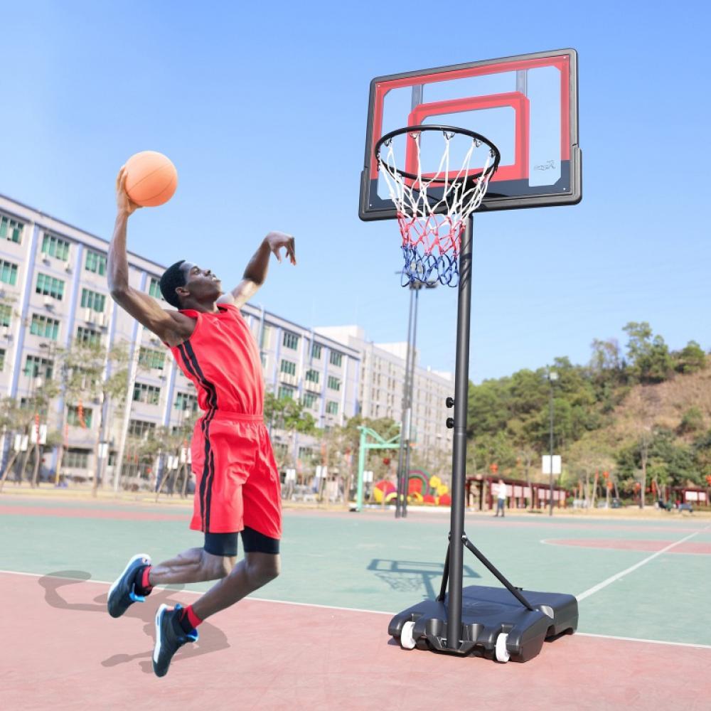 Clearance Sale! In-Ground Basketball System with Adjustable-Height Tempered Glass Backboard and Pro-Style Breakaway Rim