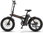 Aostirmotor Folding Electric Bike with 500W Motor 36V 13AH Removable Lithium Battery,20”4 inch Fat Tire Electric Bicycle,Ebike for Adults (Black)