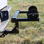 titan distributors inc. barbed wire unroller bolt on atv or 2" receiver hitch compatible and for fencing