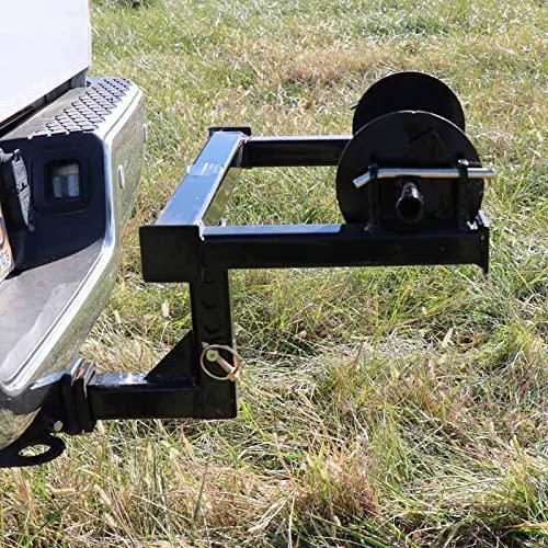 titan distributors inc. barbed wire unroller bolt on atv or 2" receiver hitch compatible and for fencing