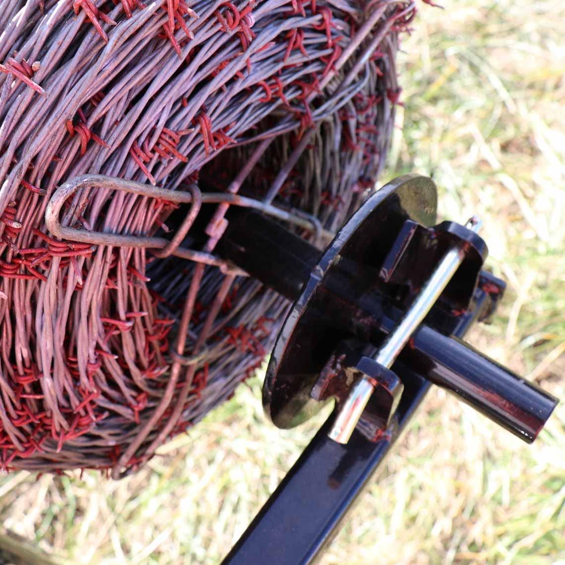 titan distributors inc. barbed wire unroller bolt on atv or 2" receiver hitch compatible and for fencing