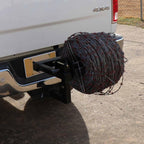 titan distributors inc. barbed wire unroller bolt on atv or 2" receiver hitch compatible and for fencing