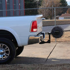 titan distributors inc. barbed wire unroller bolt on atv or 2" receiver hitch compatible and for fencing