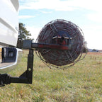 titan distributors inc. barbed wire unroller bolt on atv or 2" receiver hitch compatible and for fencing