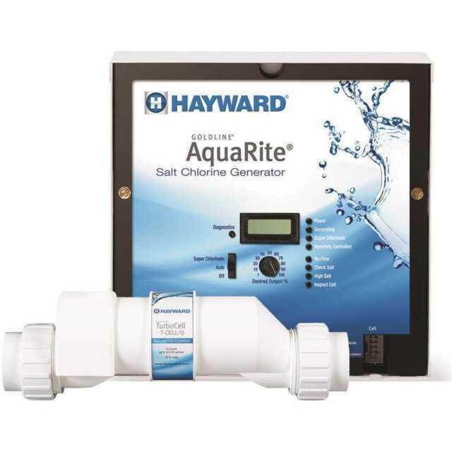 hayward aquarite salt chlorinator with turbocell for 25k gallon in ground pools