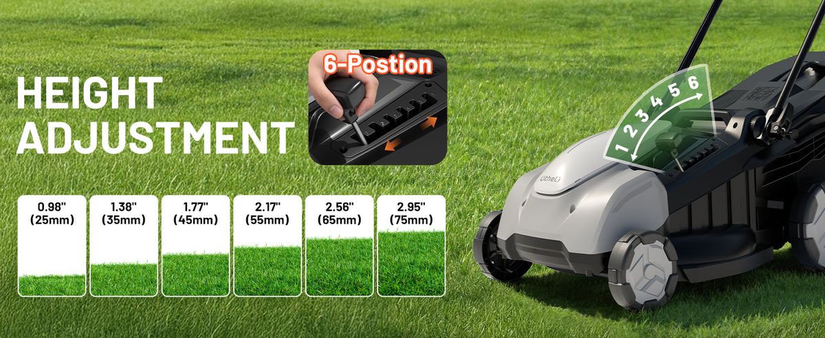 18-inch 40V Brushless Lawn Mower for Garden Yards, Lightweight Cordless Lawn Mower Battery Powered with 6-Position Height Adjustment, 2x5.0Ah Battery Included
