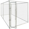 Tidyard 13'x6' Outdoor Dog Kennel with Chain-Link Mesh Sidewalls, Lockable Latch System for Dogs