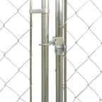 Tidyard 13'x6' Outdoor Dog Kennel with Chain-Link Mesh Sidewalls, Lockable Latch System for Dogs