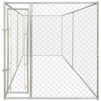 Tidyard 13'x6' Outdoor Dog Kennel with Chain-Link Mesh Sidewalls, Lockable Latch System for Dogs