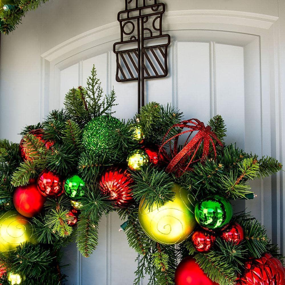 30 in. Artificial Pre-Lit LED Festive Holiday Wreath