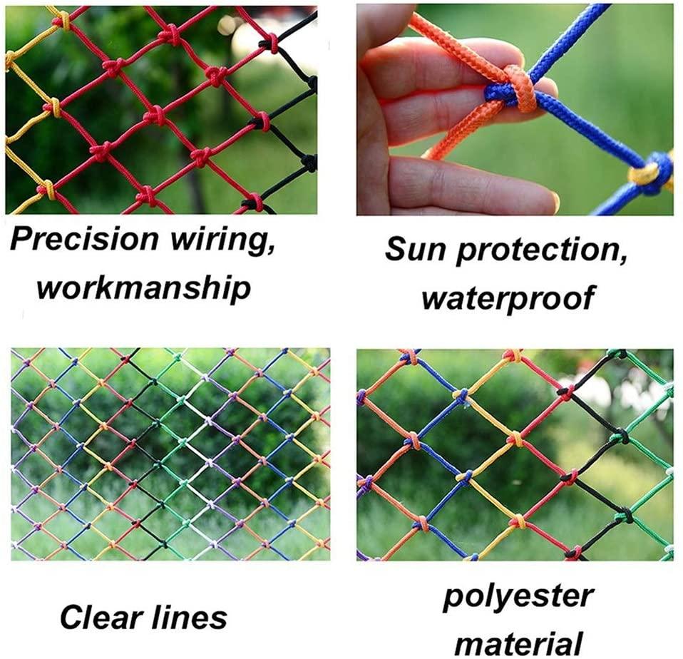 Braided Rope Net Color Rope Net Child Safety Net Outdoor Climbing Net Playground Playground Stadium Isolation Protection Net Climbing Net, Multi-Size Optional
