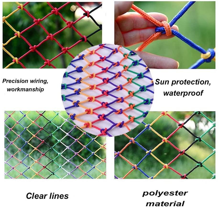 Braided Rope Net Color Rope Net Child Safety Net Outdoor Climbing Net Playground Playground Stadium Isolation Protection Net Climbing Net, Multi-Size Optional