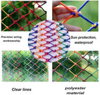 Braided Rope Net Color Rope Net Child Safety Net Outdoor Climbing Net Playground Playground Stadium Isolation Protection Net Climbing Net, Multi-Size Optional