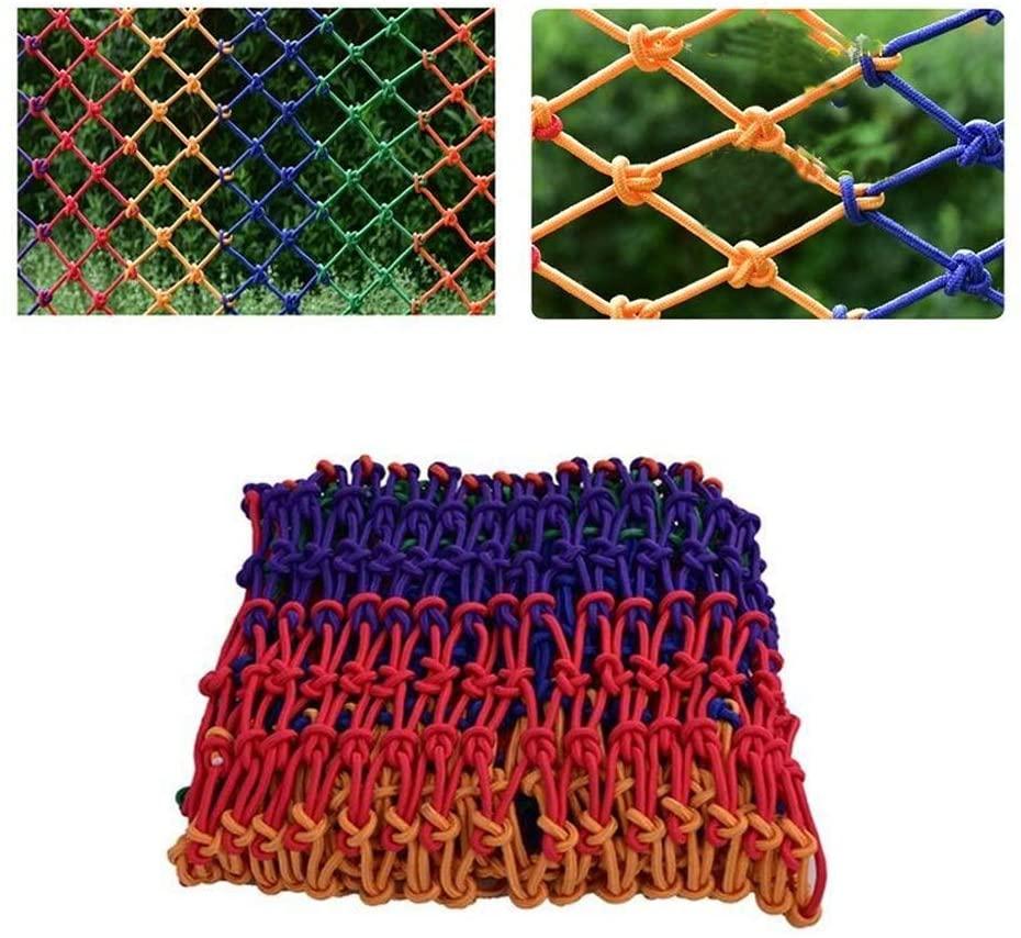 Braided Rope Net Color Rope Net Child Safety Net Outdoor Climbing Net Playground Playground Stadium Isolation Protection Net Climbing Net, Multi-Size Optional