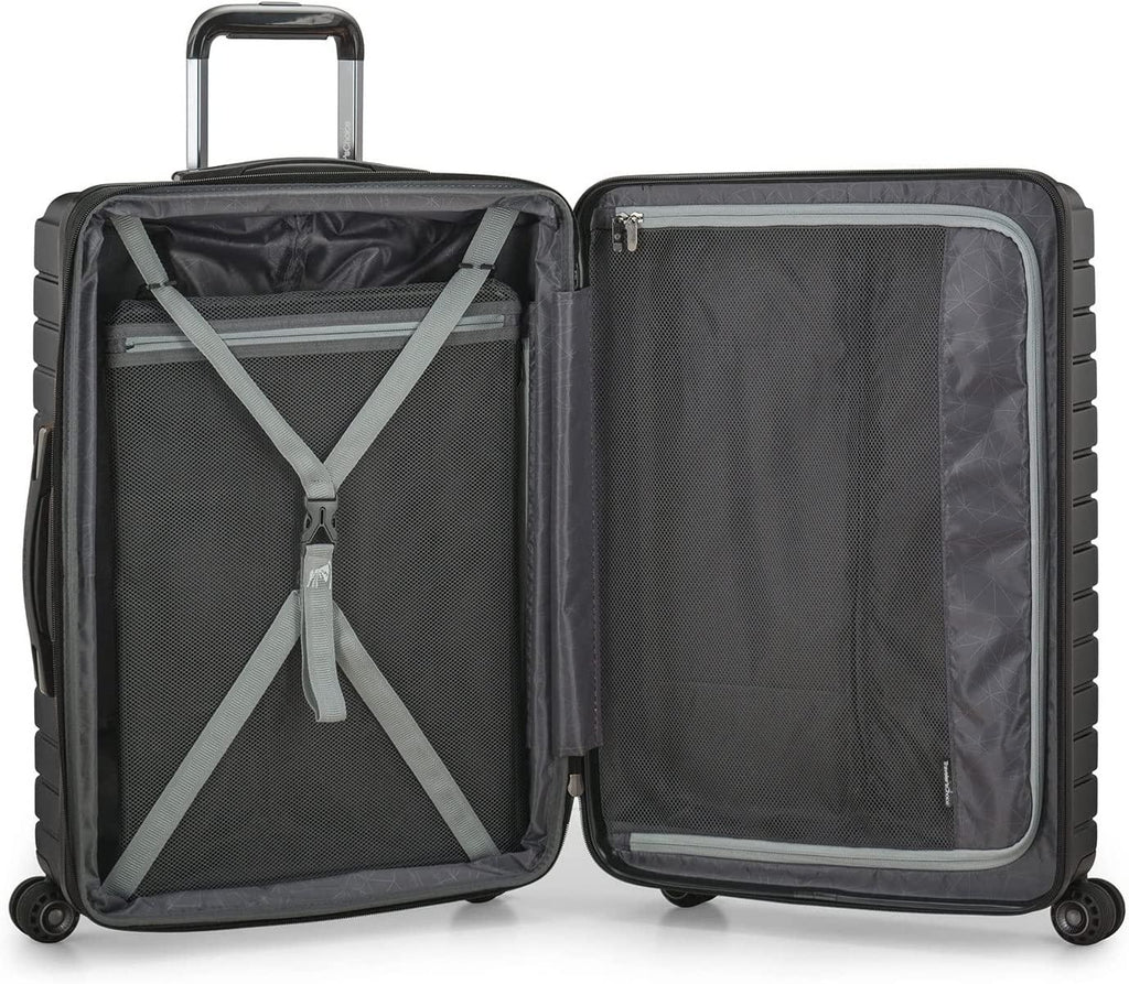 Archer Polycarbonate Hardside Spinner Luggage Set, Grey, Checked 29-Inch