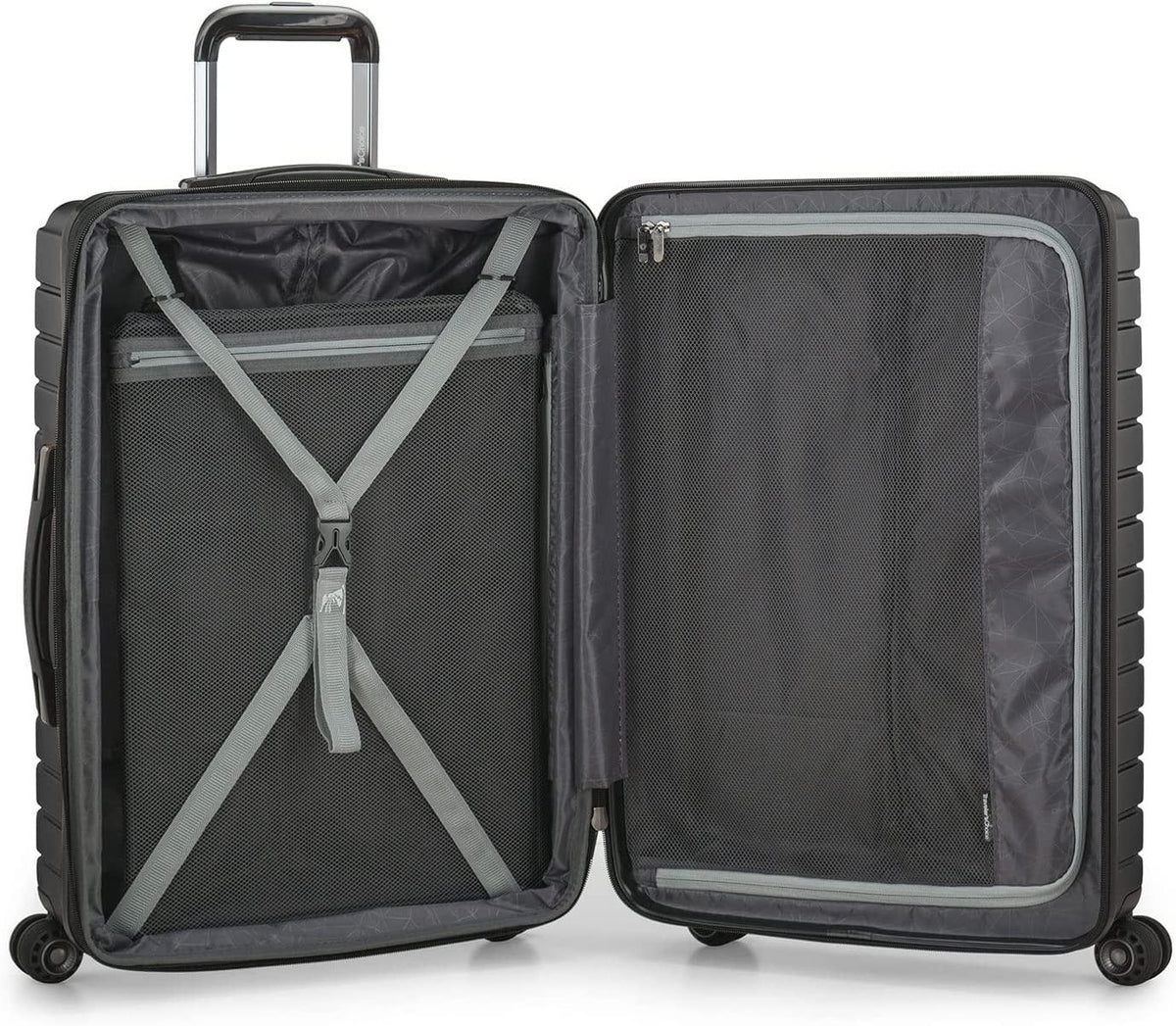 Archer Polycarbonate Hardside Spinner Luggage Set, Grey, Checked 29-Inch