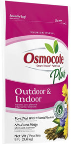 osmocote smart release plant food plus outdoor &amp; indoor, plant fertilizer, 8 lbs. (4-pack)