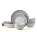 Hensley Blue 12 Piece Dinnerware Set, Service for 4