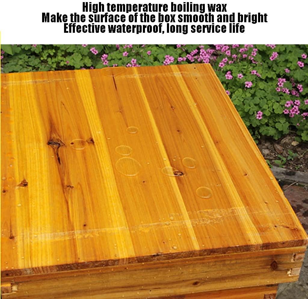 beehive, 10 frames honey bee hive box wooden, bee keeping supplies starter kit for beginners, with beehive frames and foundation (color : wood, size : 10 frame+4 nest frame)