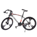 WJHWSW Lightweight Aluminum Road Bike 26in 21 Speed Disc Brakes 700c Wheels Full Suspension Bike Road Bicycles Commuter Bikes for Mens/Womens White