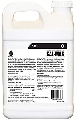 botanicare hgc732120 cal-mag plus, a calcium, magnesium, and iron plant supplement, corrects common plant deficiencies, add to water or use as a spray, 2-0-0 npk, 2.5 gallon