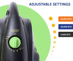 Portable 20,000 BTU Thermostatic Radiant Camping Propane Heater for 1 lb LP Tank