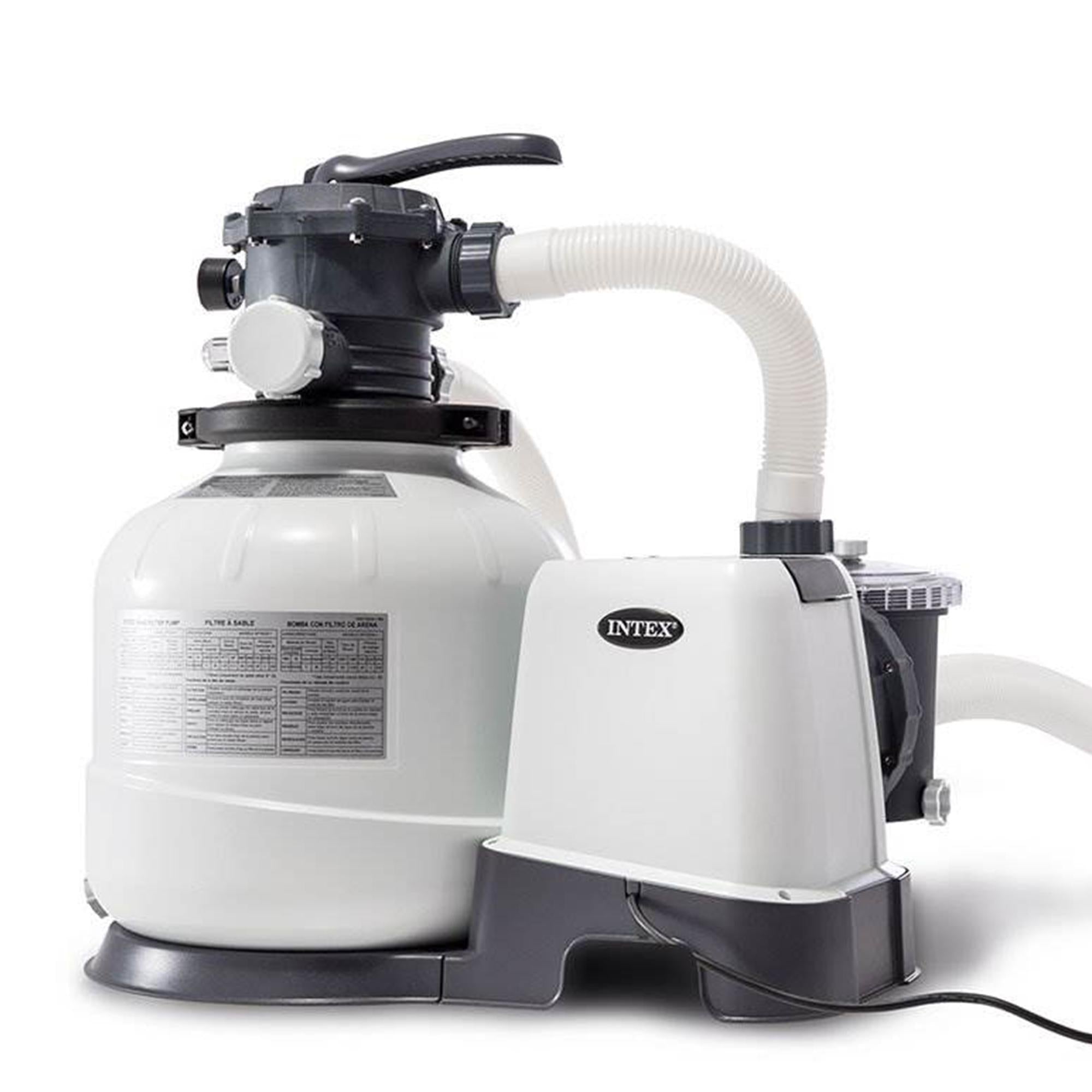 intex 2800 gph above ground pool sand filter pump and automatic pool vacuum