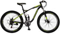 EUROBIKE OBK E7 Mountain Bike 21 Speed Bicycle 27.5” Full Suspension Mens Bikes Daul Disc Brakes MTB (Yellow)