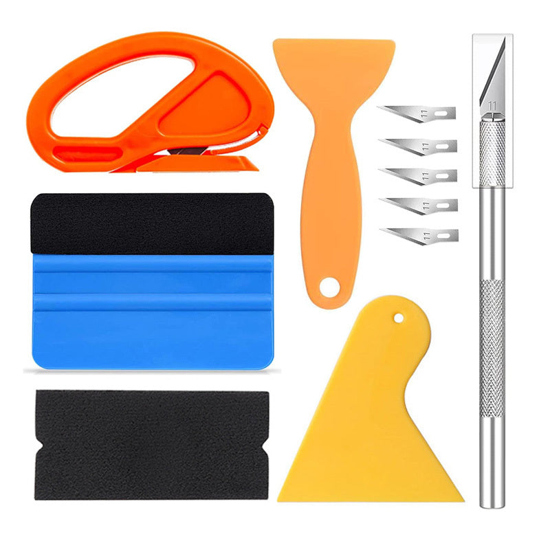 Complete Car Wrapping and Window Tinting Tool Kit - Vinyl Scraper, Cutter, Squeegee, Spatulas & More!