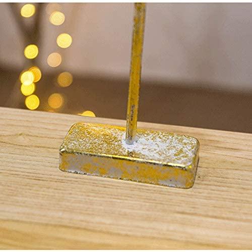 PDGJG Christmas Decorations Iron Glowing Golden Desktop Decoration Holiday Scene Shooting Set Dress Up Snowman Lamp (Size : Style 2)
