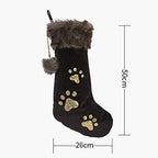 ZMDZA 2PS Decor Christmas Stockings Pet Dog StocPaw Christmas Socks Bags Fireplace Decoration Chimneys Cane