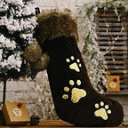 ZMDZA 2PS Decor Christmas Stockings Pet Dog StocPaw Christmas Socks Bags Fireplace Decoration Chimneys Cane