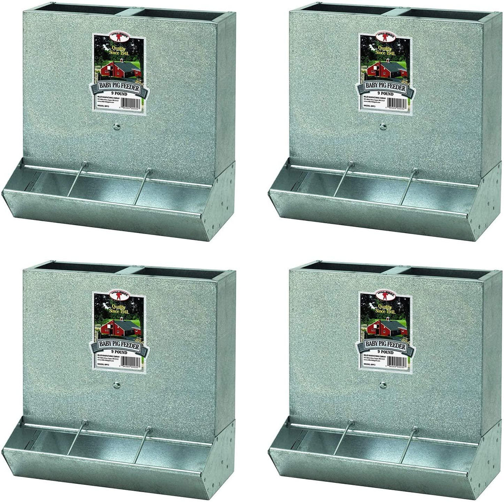 little giant bpf3 heavy duty mountable 3 hole baby piglet livestock trough feeder, 9 pound capacity (4 pack)