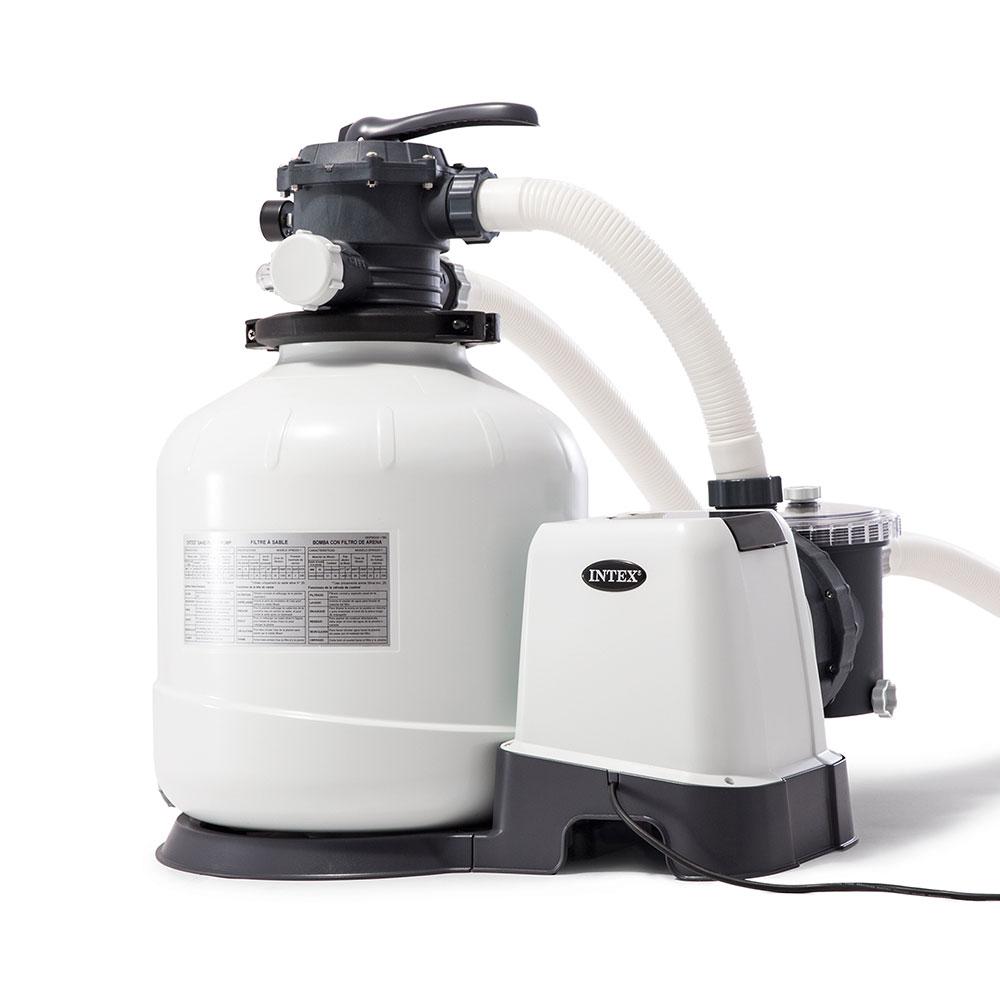 3000 GPH Pool Sand Filter Pump w/ Automatic Timer &amp; Pool Vacuum &amp; Skimmer