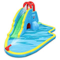 Sunny &amp; Fun Deluxe Inflatable Water Slide Park - Heavy-Duty Nylon for Outdoor Fun - Climbing Wall, Slide, &amp; Splash Pool - Easy to Set Up &amp;