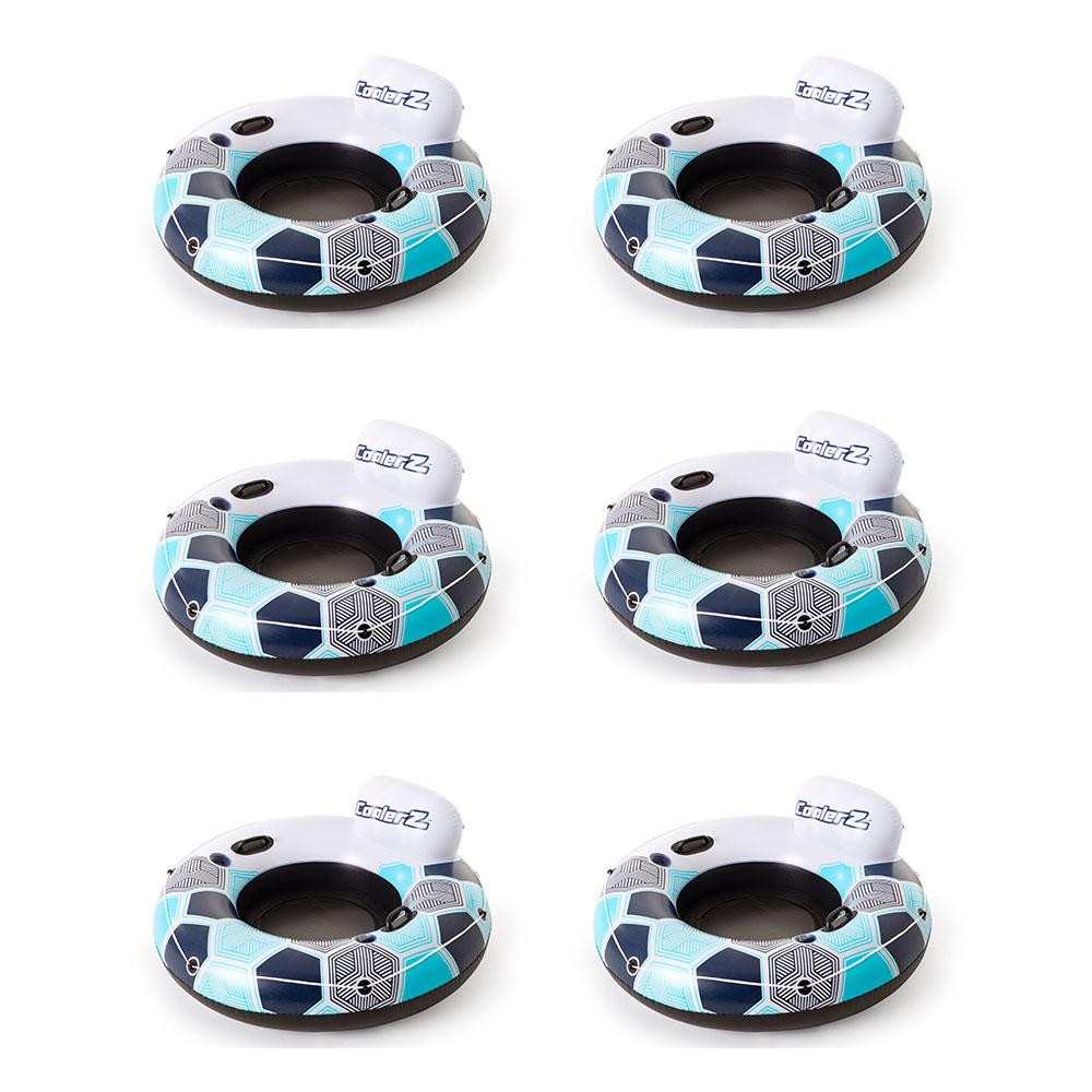 CoolerZ Rapid Rider Inflatable Blow Up Pool Chair Tube (6 Pack)