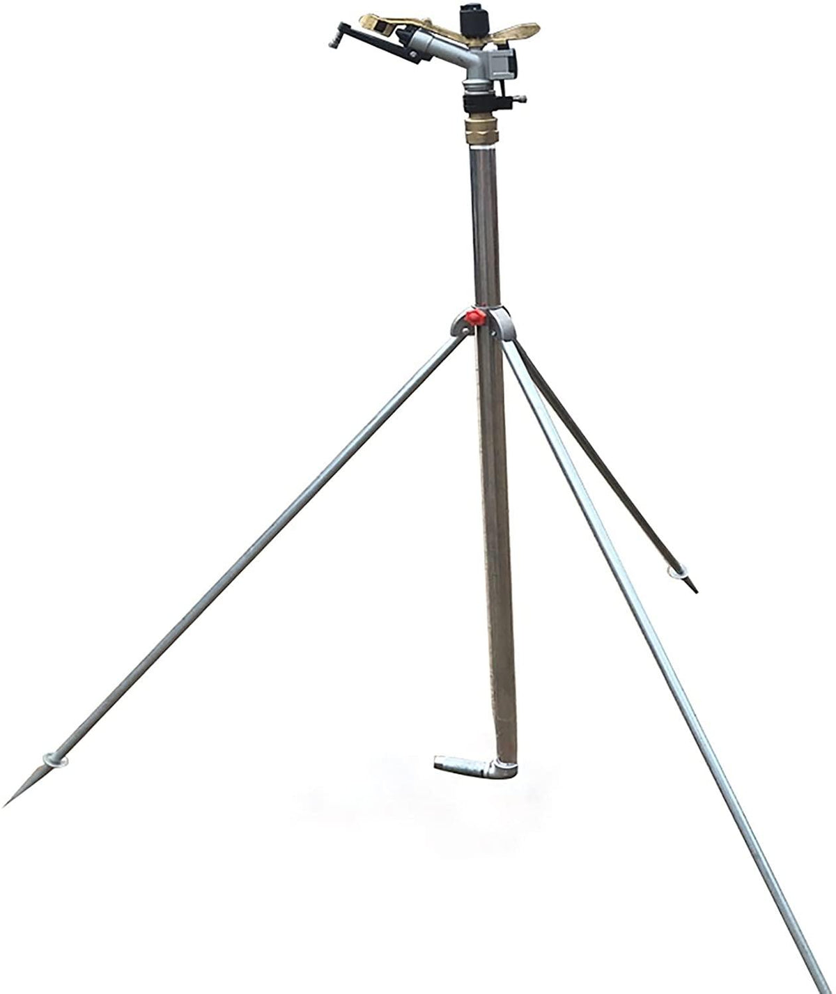 DDSFDS Water Sprinkler, 1.5" Female Thread Long Spray Distance Sprinkler Farm Garden Irrigation Watering Tool Big Covering Range Lawn Tripod Bracket (Size : Sprinklers and Tripod)