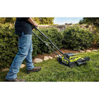 40V 18 In. 2-in-1 Cordless Battery Walk Behind Push Lawn Mower With 4.0 Ah And