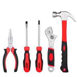 Tool Set:158 Piece Home Tool Kit, Household Basic Repair Tool Set Comes with Plastic StoraCase-Red