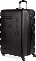 7366 Hardside Expandable Luggage with Spinner Wheels, Black, Checked-Large 27-Inch